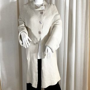 Axcess, A Liz Claiborne Company, Cream Pop Button Knit Cardigan